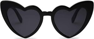 boqopod Clout Heart Shaped Sunglasses Goggles Vintage Cat Eye Mod Style Retro Kurt Cobain Glasses