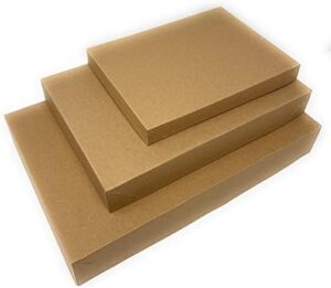 10 Pack of Assorted Kraft Gift Wrap Boxes with Lids - Thick Heavy Weight Brown Kraft Apparel Boxes Includes 3 Lingerie Boxes, 5 Shirt Boxes, and 2 Robe Boxes