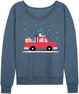 Peanuts HYBRID APPAREL Women’s Holiday Seasonal Lightweight French Terry Pullover – Size 4X