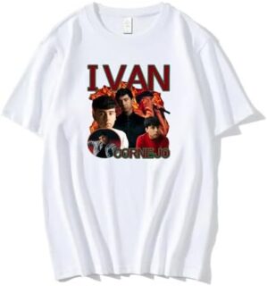Ivan Cornejo T-Shirt Vintage Graphic Retro Crewneck Short Sleeve Streetwear Women Men Fashion Tee (3X-Large,White)