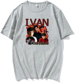 Ivan Cornejo T-Shirt Vintage Graphic Retro Crewneck Short Sleeve Streetwear Women Men Fashion Tee (3X-Large,Gray)