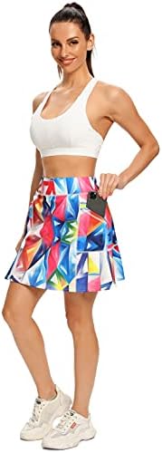 WOWENY Women's Athletic Tennis Skorts Skirts for Women Running Golf Skort with Pockets - Image 3