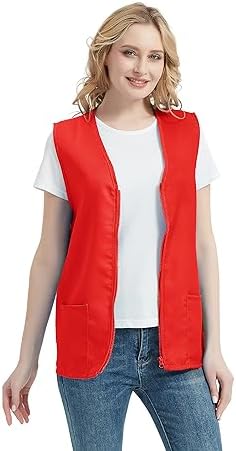 TopTie Adult Volunteer Activity Vest Supermarket Uniform Vests Clerk Workwear - Image 2