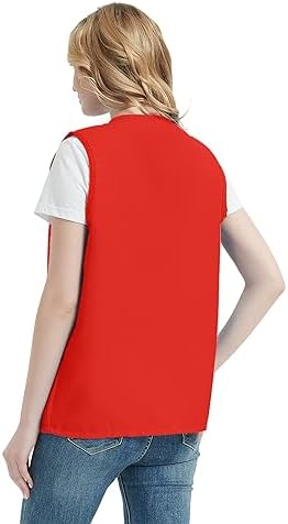 TopTie Adult Volunteer Activity Vest Supermarket Uniform Vests Clerk Workwear - Image 3