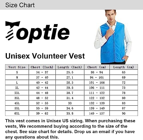 TopTie Adult Volunteer Activity Vest Supermarket Uniform Vests Clerk Workwear - Image 7