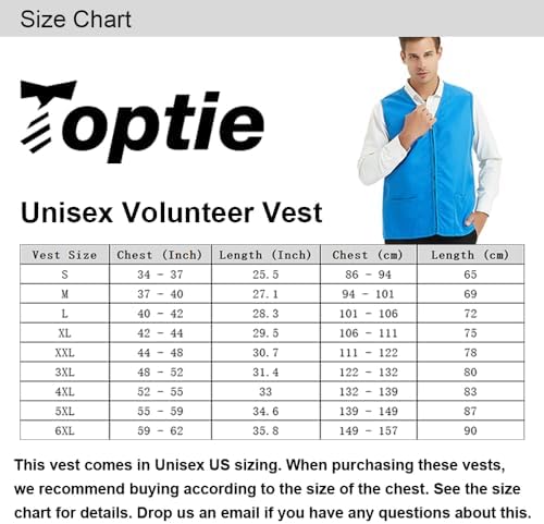 TopTie Adult Volunteer Activity Vest Supermarket Uniform Vests Clerk Workwear - Image 6