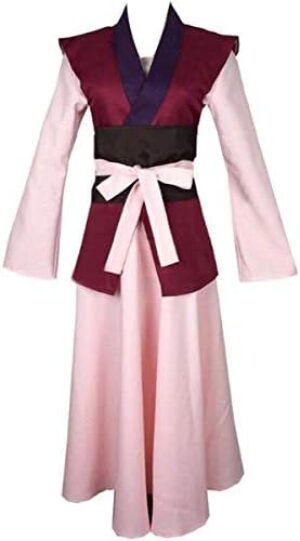 Anime Womens Costume Dress Lolita Kimono Red Yona Suit Cosplay Costume Outfit
