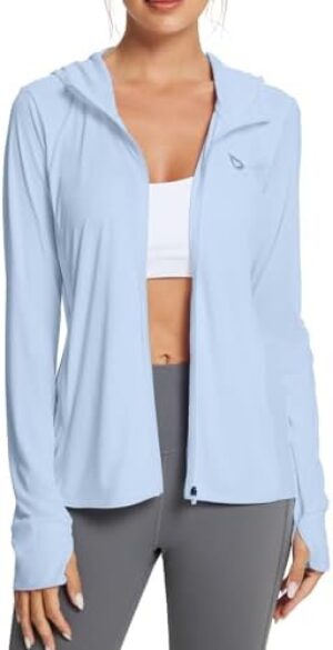 BALEAF Women's UPF 50+ Sun Protection Shirts SPF Jacket UV Cooling Hoodie Long Sleeve Summer Clothing for Outdoor Hiking