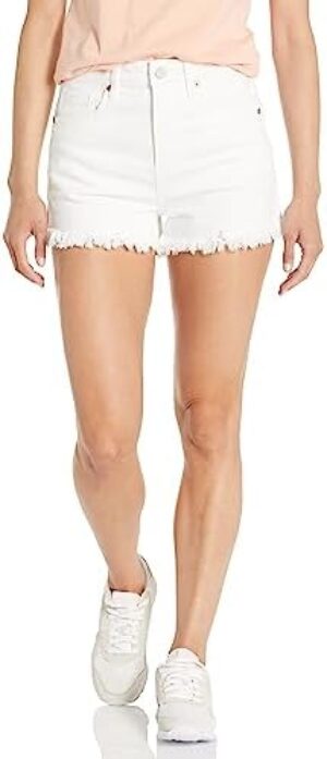 [BLANKNYC] Womens Luxury Clothing Denim Short with Frayed Hem, Fashionable & Stylish