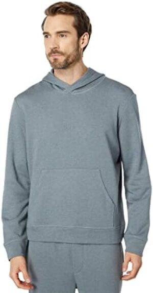 Barefoot Dreams Malibu Collection Men’s French Terry Hoodie, Long Sleeve, Knit, Winter Clothes for Men