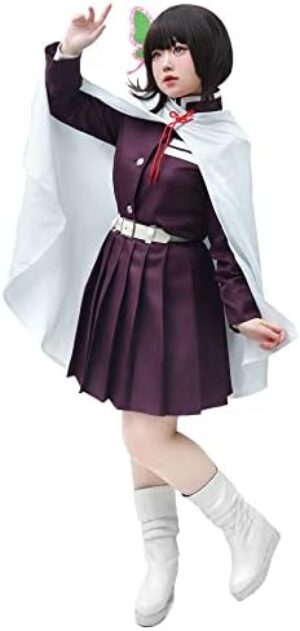 C-ZOFEK Women's Dress kanao Cosplay Costume Suit with White Rope and Belt