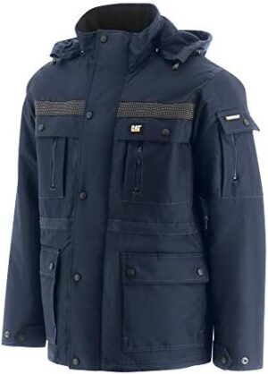 Caterpillar mens Caterpillar Heavy Insluated Parka Work Utility Outerwear, Navy, X-Large US