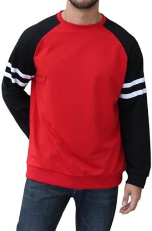 EndoraDore Fashion Mens Athletic T-Shirts Long Sleeve Plain Loose Workout Gym Streetwear Shirts Baseball Tee