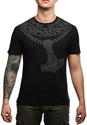 Hardcore Training Hammer of Gods T-Shirt Men's Short Sleeve Fitness Gym Workout Casual Active Running Sport Clothing