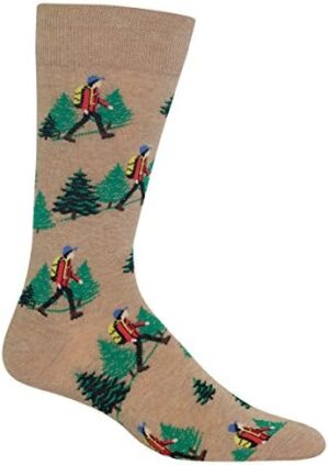 Hot Sox Men's Fun Fishing and Outdoors Crew Socks-1 Pair Pack-Cool & Funny Gifts