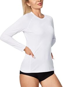 IUGA Rash Guard for Women UPF 50+ SPF & UV Protection Clothing Long Sleeve Shirts for Women with Pockets Hiking Swim Shirt