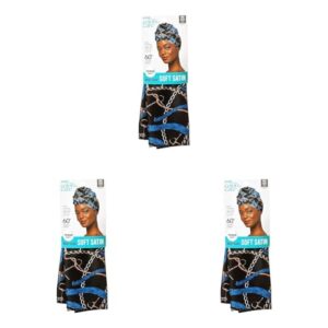 KISS Colors & Care Soft Satin Wrap Scarf - Luxury Scarf, Fashionable Multi-Purpose, Premium Hair Scarf for Minimizing Frizz, Chic & Comfortable, Preventing Breakage & Securing a Variety of Hair Styles