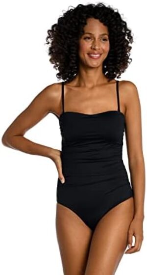 La Blanca Women's Standard Island Goddess Bandeau One Piece Swimsuit