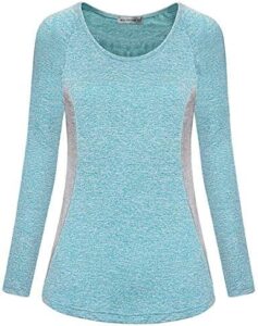 MISS FORTUNE Active Wear Yoga Top Cool Dry Workout Shirt Exercise Clothes