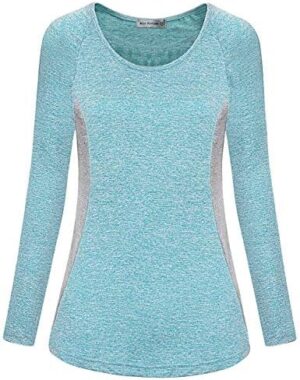 MISS FORTUNE Active Wear Yoga Top Cool Dry Workout Shirt Exercise Clothes
