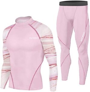 Men's Running Fitness Cooling Sportswear Camo Compression Short-Sleeved Shirt + Pants Sets (XXXL, Black Grid)