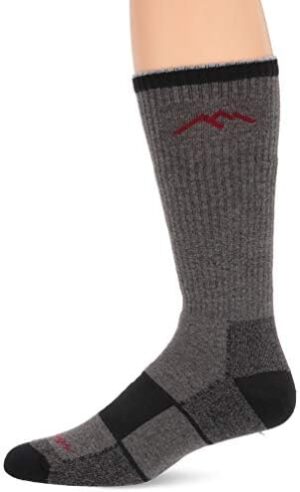 Merino Wool Coolmax Boot Full Cushion Socks - Men's Gray/Black Large