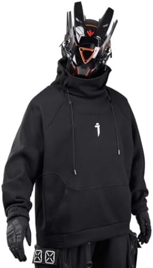Niepce Inc Cyberpunk Half Zip Up Men’s Sweatshirt