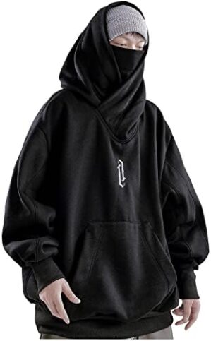 Niepce Inc Streetwear Men's Oversized Heavyweight Hoodie with Neck Gaiter