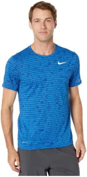 Nike Men's Dry Tee Leg Seasonal All Over Print Blue BV7940 484 (s)