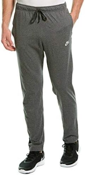 Nike Sportswear Club Fleece Light Weight Men's Jersey Pants Charcoal Heather/White Size S