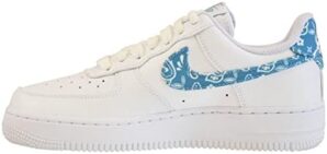 Nike Women's Air Force 1 Low Shoes, White/Worn Blue-white-white, 8.5
