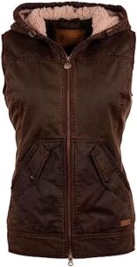 Outback Trading Women Heidi Warm Water-Resistant Zippered Canyonland Outerwear Western Vest with Hip Pockets
