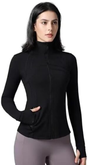 Seamless Full-Zip Women's Sportswear Jacket Slim Fit Running, Yoga, Gym Flexible Activewear with Zipper Closure Long Sleeve