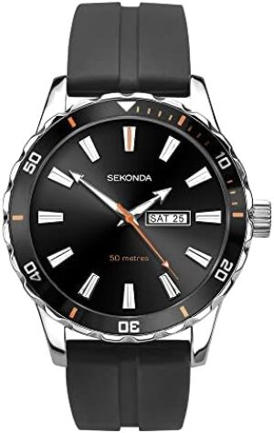 Sekonda Unisex-Adult Analogue Classic Quartz Watch with Rubber Strap 1351.27