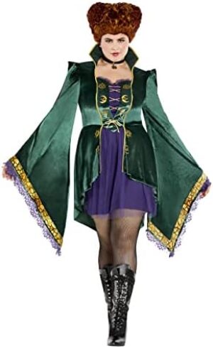 Spirit Halloween Hocus Pocus Adult Winifred Sanderson Dress | Officially Licensed | Witch Cosplay | TV and Movie Costume
