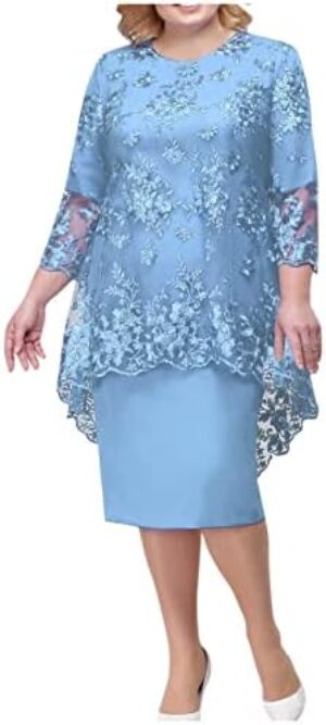 Spring Dresses for Women 2024 Summer Dresses Casual Fashion Lace Embroidery Medium Long Length Two Piece Set Midi Dresses
