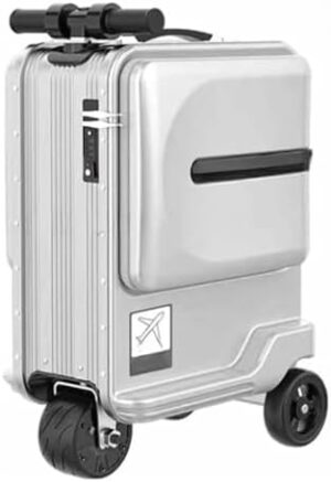 Suitcase Electric Cycling Luggage Smart Rideable Suitcase Smart Sensor Led Multifunctional Usb Carry On Luggage Boarding Suitcase Travel Gear (Color : White)