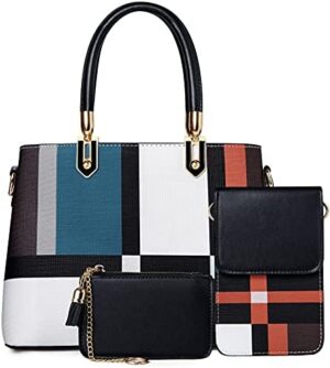 TIBES Handbags for Women Ladies Tote Shoulder Bags Satchel Top Handle Satchel Purse in Pretty Color Combination