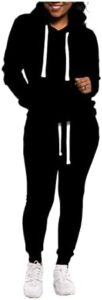 TOPONSKY Womens 2 Piece Tracksuit Long Sleeve Warm Up Outfit Patchwork Pants Set
