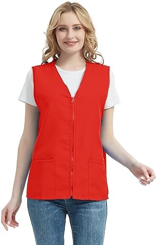 TopTie Adult Volunteer Activity Vest Supermarket Uniform Vests Clerk Workwear