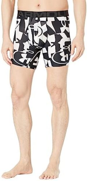 Under Armour Tech 6'' Boxerjock® Single Seasonal White/Jet Gray 1 MD