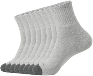 WANDER Men's Athletic Ankle Socks 3/8 Pairs Thick Cushion Running Socks for Men&Women Cotton Socks 6-9/9-12/12-15