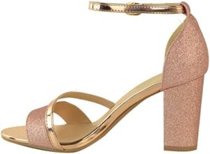 Womens Ladies Sparkle Glitter Strappy Diamante Low Mid Heel Sandals Wedding Bridal Prom Ladies Party