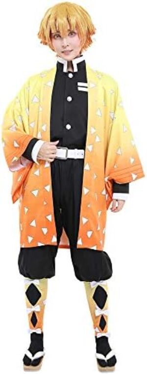 miccostumes Men's Orange Kimono Cosplay Costume Corps Uniform