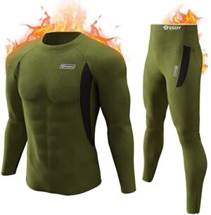 romision Thermal Underwear for Men Long Johns Fleece Lined Hunting Gear Bottom Top Set Base Layer for Cold Weather XS-4XL