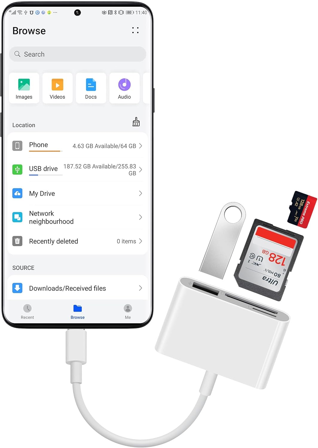 USB C SD Card Reader for iPhone 15 16 iPad Mac 3 in 1 USB-C Memory Trail Camera Card Adapter with Dual Slots & USB Port for Mac MacBook Pro/Air/Mini Android Laptop More USBC Typec Devices - Image 5