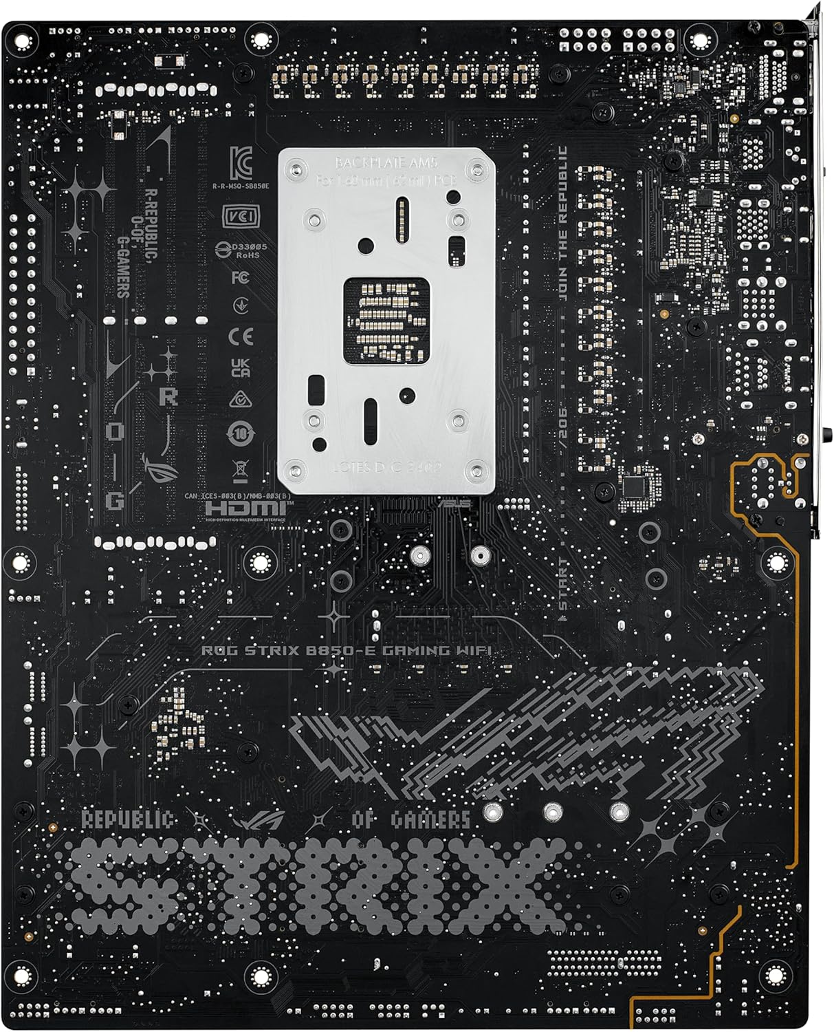 ASUS ROG Strix B850-E Gaming WiFi AMD AM5 B850 ATX Motherboard 16+2+2 Stages, Dynamic OC, Core Flex, DDR5 w/AEMP, WiFi 7, 5X M.2, 5G LAN, PCIe® 5.0, USB4®, USB 20Gbps Type-C®, AI OC, AI Networking - Image 8