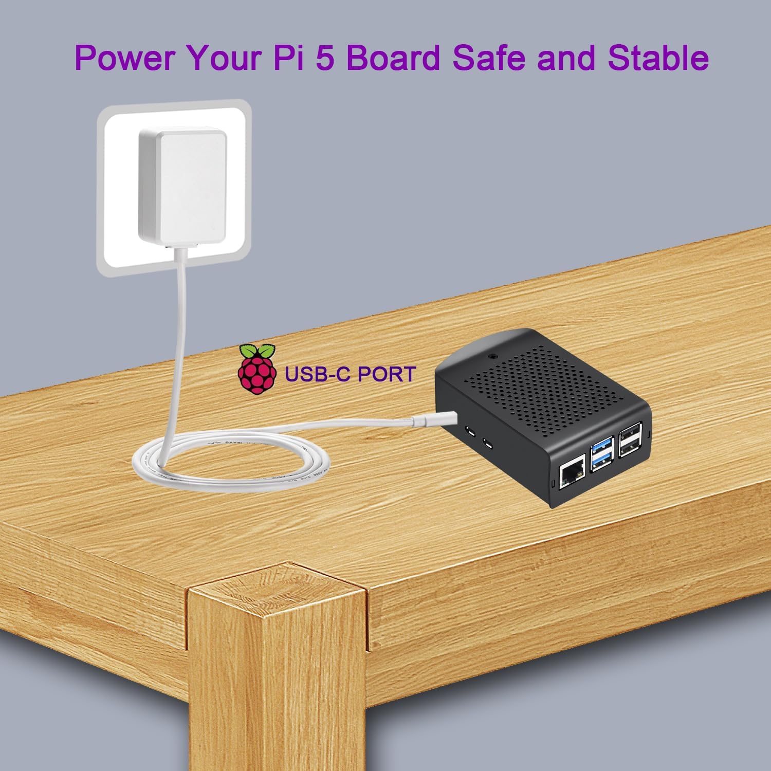 [GaN PD 27W] iUniker Power Supply for Raspberry Pi 5, 5.1V 5A 27W PD Power Supply USB-C Power Supply for Raspberry Pi for Raspberry Pi 5(ETL Listed) - Image 8