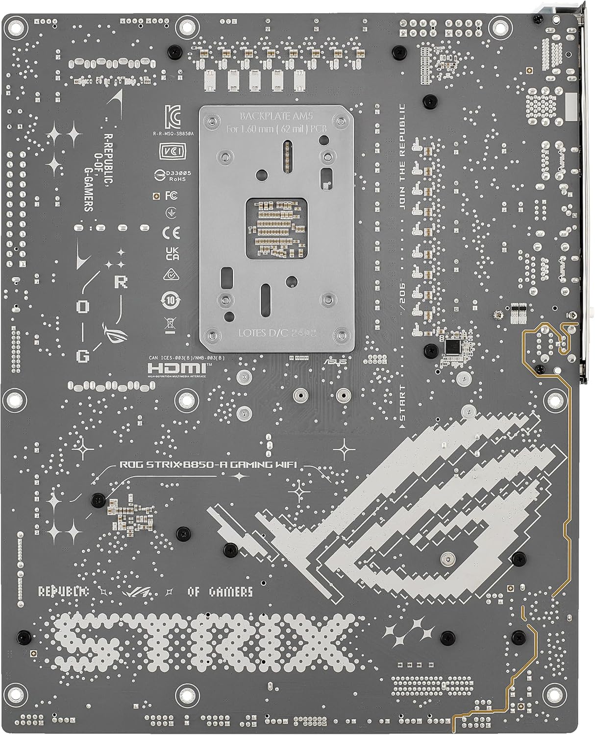 ASUS ROG Strix B850-A Gaming WiFi AMD AM5 B850 ATX Motherboard 14+2+2 Power Stages, DDR5 AEMP, 2.5G LAN, WiFi 7 with Q-Antenna, 4X M.2, PCIe® 5.0, USB 20Gbps Type-C, AI Networking II, ASUS AI Advisor - Image 9
