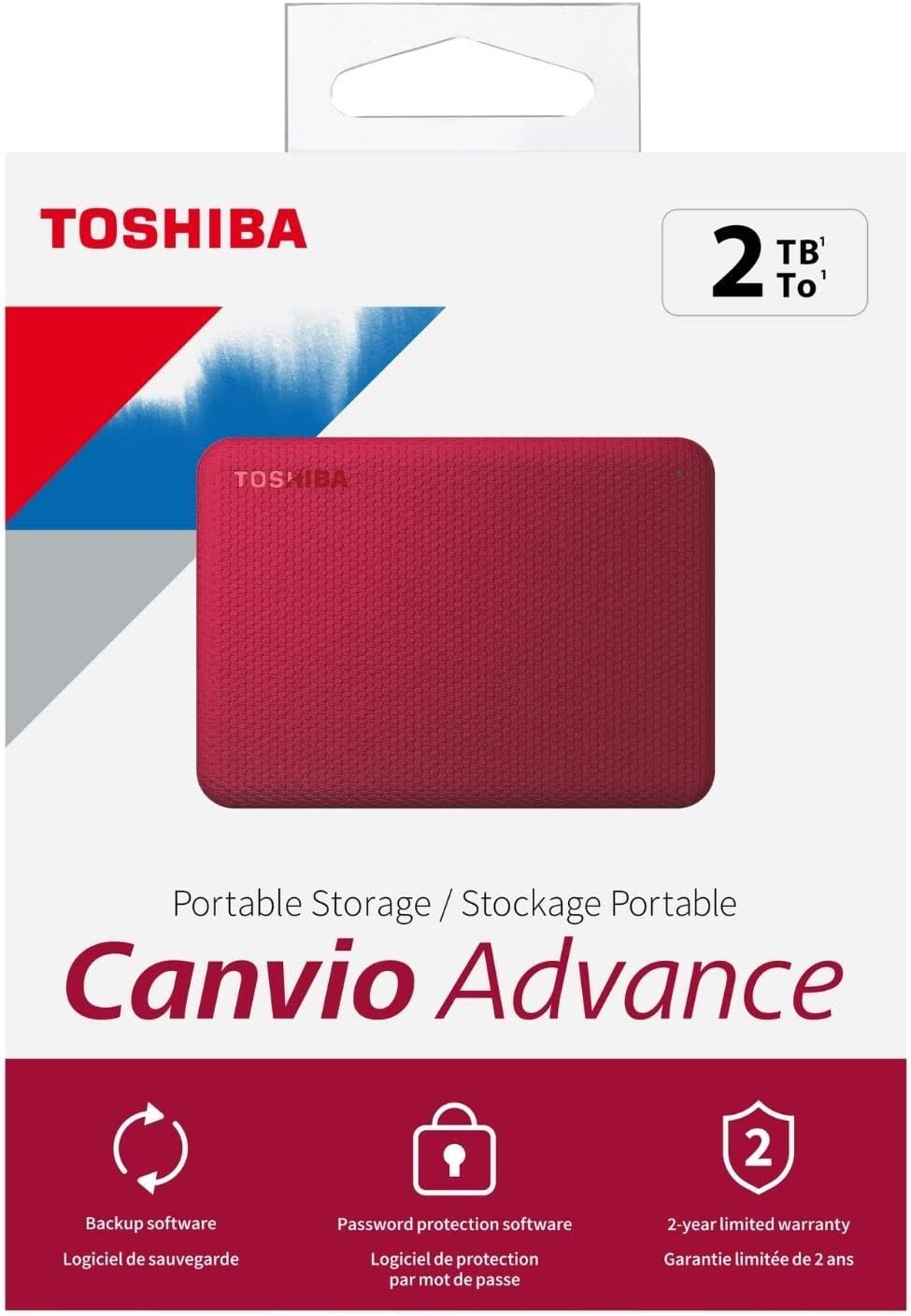 Toshiba Canvio Advance 2TB Portable External Hard Drive USB 3.0, Red - HDTCA20XR3AA - Image 11